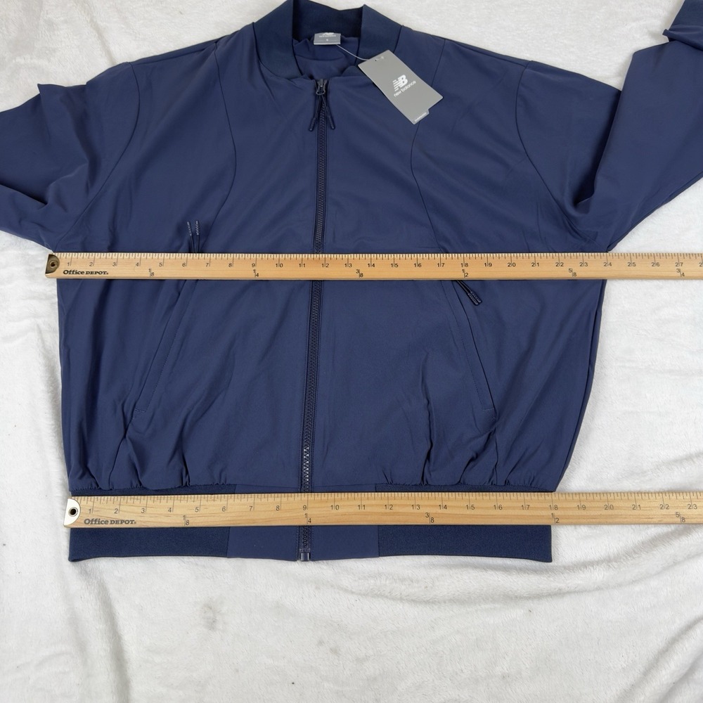 New Balance Oversize‎ Shifted Jacket Lined MJ43520 New Men's Small Navy Blue - Picture 5 of 12